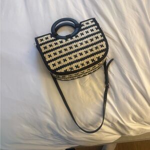 Stylish Black and Cream Handbag